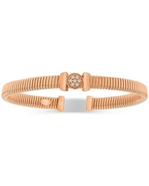 Macy's Cubic Zirconia Cluster Tubogas Cuff Bracelet - White