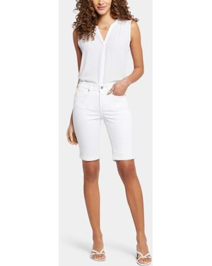 NYDJ Briella Roll Cuff Jean Shorts - White