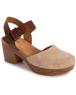 Muk Luks Merritt Closed Toe Quarter Strap Shoe - Brown