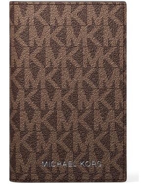 Michael Kors Signature Folding Card Case - Brown