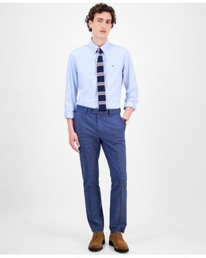 Tommy Hilfiger Modern-fit Wool Th-flex Stretch Suit Separates Pant - Blue