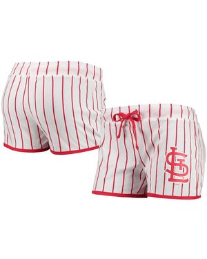 Concepts Sport St. Louis Cardinals Vigor Pinstripe Sleep Shorts - Pink