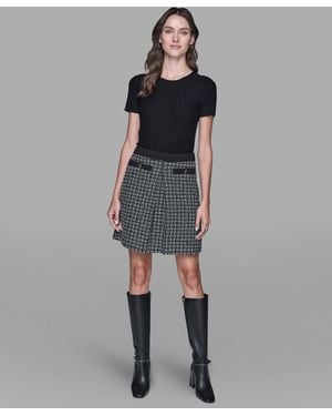 Karl Lagerfeld Tweed Mini Skirt - Gray