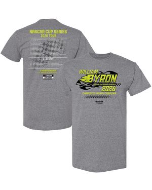Hendrick Motorsports Team Collection William Byron 2026 Nascar Schedule T-shirt - Gray