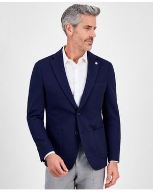 Tom Baine Slim-fit Waffle Stretch Sport Coat - Blue