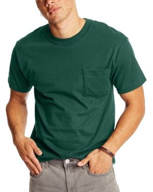 Hanes Beefy-t Pocket T-shirt - Green