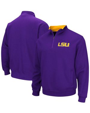 Colosseum Athletics Lsu Tigers Big And Tall Tortugas Quarter-zip Jacket - Purple