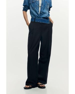 Desigual Tailored Combined Pants - Blue