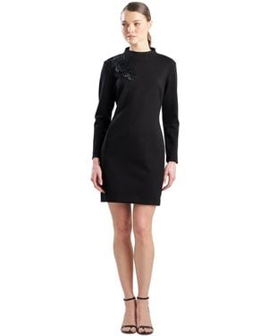 Natori Mock Neck Dress - Black