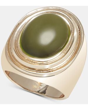 INC International Concepts Cushioned Stone Statement Ring - Metallic