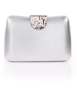 Badgley Mischka Tatum Faux Leather Clutch - White