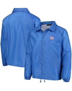 Dunbrooke Royal New York Giants Coaches Classic Raglan Full-snap Windbreaker Jacket - Blue
