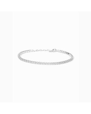 Bearfruit Jewelry Sterling 18k Gold Plated Cherie Tennis Bracelet - White