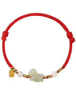 seree Baby Collection Blossom Flower Woven Baby Bracelet Anklet - Red