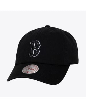 Mitchell & Ness And White Boston Red Sox 1904 Strapback Adjustable Hat - Black