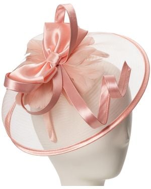 August Accessories Net Fascinator Hat - Pink