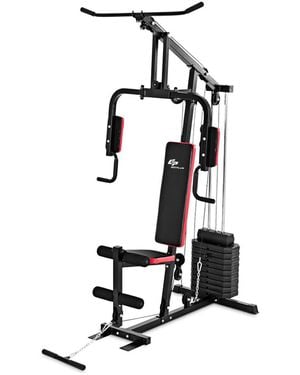 COSTWAY Multifunction Cross Sneaker Workout Machine Strength Training - White