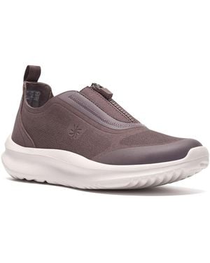 Clarks Solevana Bay Slip-on Round Toe Sneakers - Purple