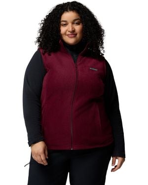 Columbia Plus Size Benton Springs Fleece Vest - Red