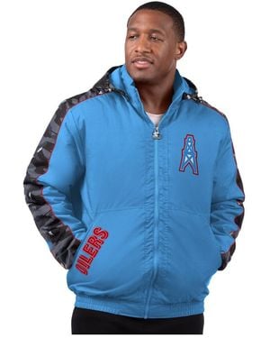 Starter Light Blue Houston Oilers Thursday Night Gridiron Full-zip Hoodie Jacket