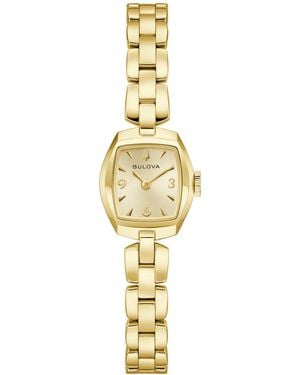 Bulova Goddess Of Time Jackie Stainless Steel Bracelet Watch 18mm - Metallic
