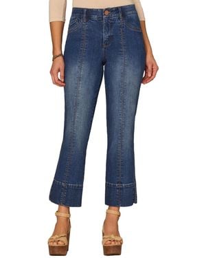 Democracy Petite High-rise Kick Flare Jeans - Blue