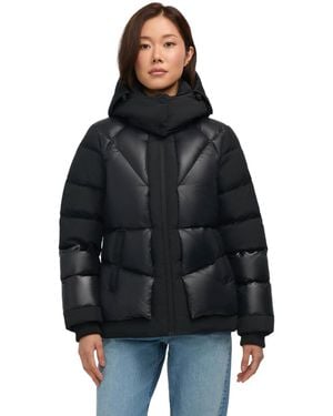 Pajar Vega Mixed Media Puffer Jacket - Black