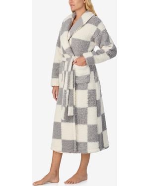 Sanctuary Ultra-cozy Belted Check Wrap Short Robe - Multicolor