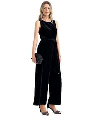 Phase Eight Marta Velvet Jumpsuit - Black