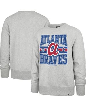 '47 Atlanta Braves Letters Headline Pullover Sweatshirt - Gray