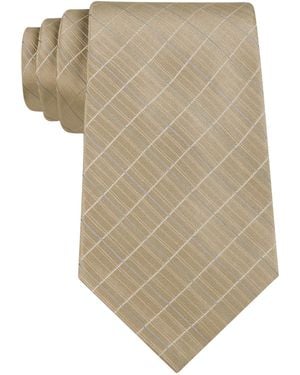 Calvin Klein Tie, Etched Windowpane B - Brown