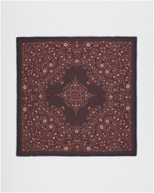 Fable England Eve Paisley Large Square Pashmina Scarf - Purple