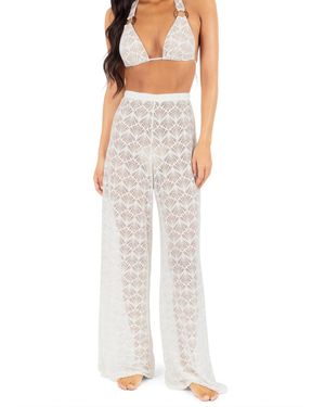 Hurley Shell Crochet Beach Pants - White