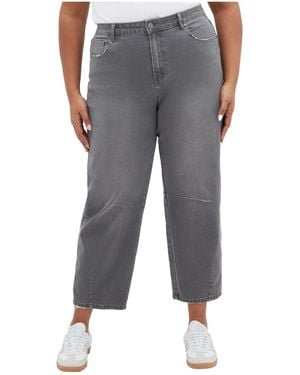 City Chic Plus Size Harley Lana Jean - Gray