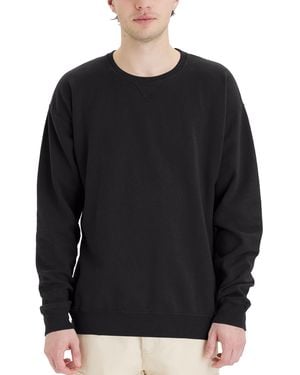 Hanes Garment Dyed Fleece Sweatshirt - Black