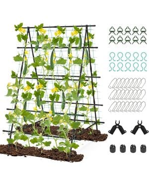 Skonyon A-frame Garden Cucumber Trellis - Green