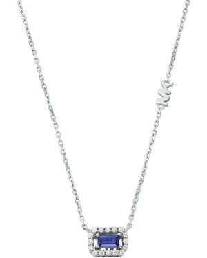 Michael Kors Cubic Zirconia Cut Pendant Necklace - Metallic