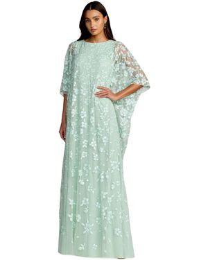 Mac Duggal Floral Embellished Caftan Gown - Green