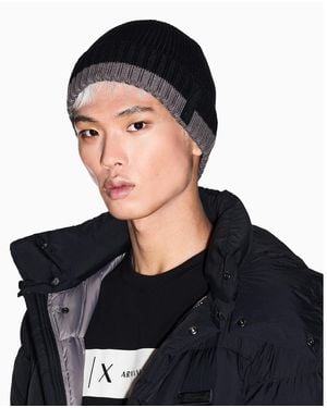ARMANI EXCHANGE | Cozy Lb Color Block Benie Cp - Black
