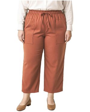 Standards & Practices Plus Size High Waist Wide Leg Pull-on Pants - Multicolor