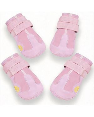 Aronkl Anti-slip Dog Boots For Large Breeds - Pink