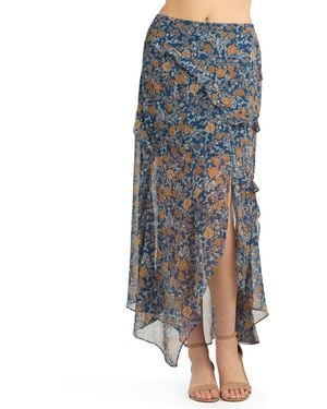 Bcx Printed A-line Skirt - Blue