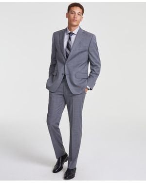Perry Ellis Perry Ellis Modern-fit Solid Nested Suit - Blue