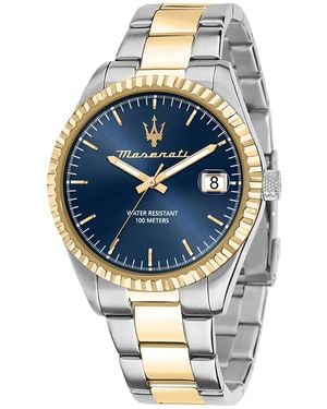 Maserati Date Metal Band Watch - Blue