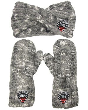 ZooZatZ D.c. United Marled Headband And Mittens Set - Gray