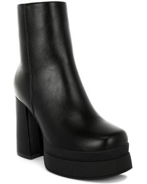 LONDON RAG Baltese Zip-up Chunky Boots - Black