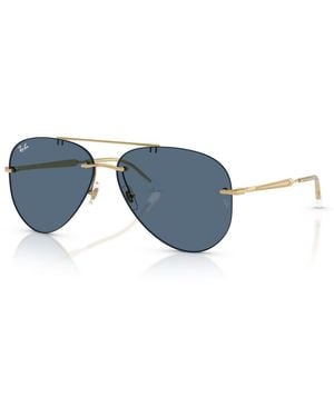 Ray-Ban Rimless Aviator Sunglasses Rb3791 - Blue