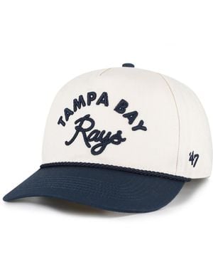 '47 Natural/navy Tampa Bay Rays Rope Script Hitch Adjustable Hat - White