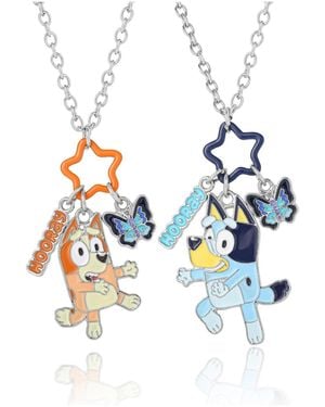 Bluey And Bingo Bff Pendant Necklace Set - White