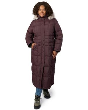 Free Country Plus Size Full Length Splendor Down Jacket - Purple